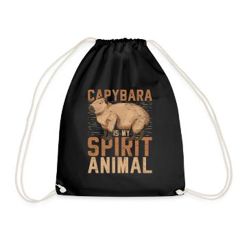 Das Capybara ist mein spirituelles Tier Capybara - Turnbeutel - Schwarz - Vorne