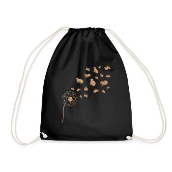 Cadeau amoureux des animaux pissenlit capybara - Sac de sport léger - noir - Devant