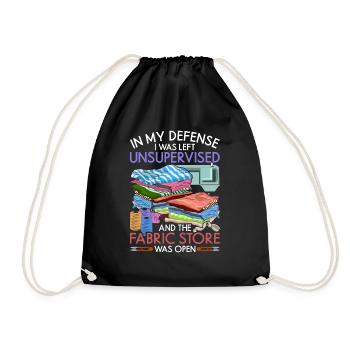 Knitting Seamstress Flower Sewing Machine Gift Sewing - Drawstring Bag - black - Front