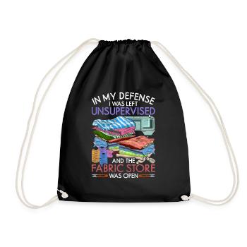 Seamstress Vintage Flower Sewing Machine Gift Sewing - Drawstring Bag - black - Front