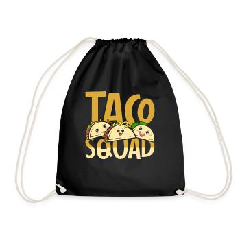 Mexikanisches Fast Food Taco Crew Geschenk Taco - Turnbeutel - Schwarz - Vorne