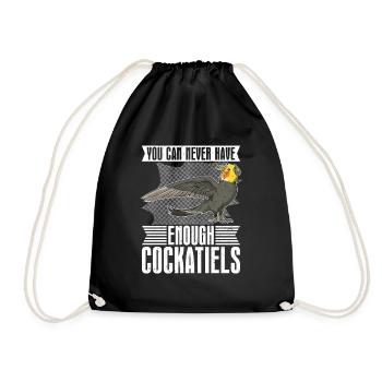 Vous ne pouvez jamais avoir assez de cockatiels animaux - Sac de sport léger - noir - Devant