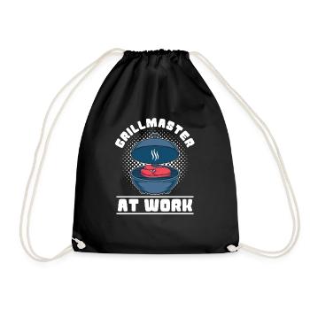 Grill Master BBQ Party Gift Funny BBQ - Drawstring Bag - black - Front