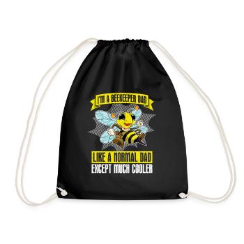 I'm a Beekeeper Dad Funny Beekeeper - Drawstring Bag - black - Front