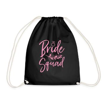 Team Braut Paar Heiraten Geschenk Hochzeit Braut - Turnbeutel - Schwarz - Vorne