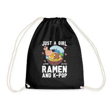 Koreanische Pop Musik Ramen Mädchen Geschenk K Pop - Turnbeutel - Schwarz - Vorne