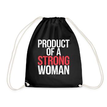 Product Of A Strong Woman 9 - Turnbeutel - Schwarz - Vorne