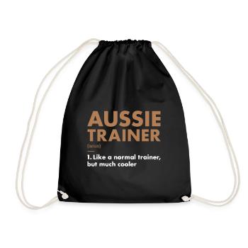 Dog Aussie Trainer Definiton - Turnbeutel - Schwarz - Vorne