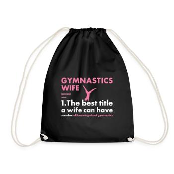 Sport Wife Gymnastics - Turnbeutel - Schwarz - Vorne