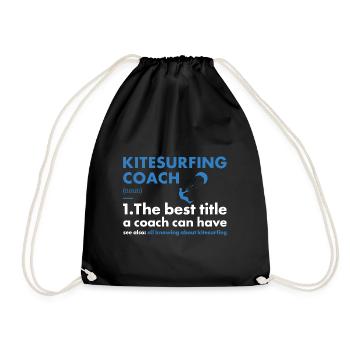 Sport Coach Kitesurfing - Drawstring Bag - black - Front