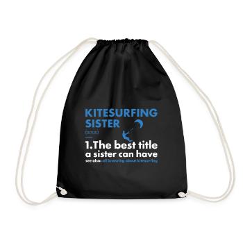 Sport Sister Kitesurfing - Drawstring Bag - black - Front