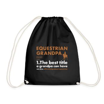 Sport Grand-père Définition Équestre - Sac de sport léger - noir - Devant