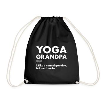 Yogi Grandpa Definition Yoga - Turnbeutel - Schwarz - Vorne