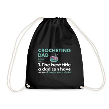 Crochet Papa Définition Crochet - Sac de sport léger - noir - Devant