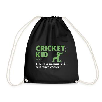 Sport Kid Definition Cricket - Drawstring Bag - black - Front
