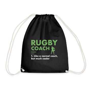 Sport Coach Definition Rugby - Turnbeutel - Schwarz - Vorne