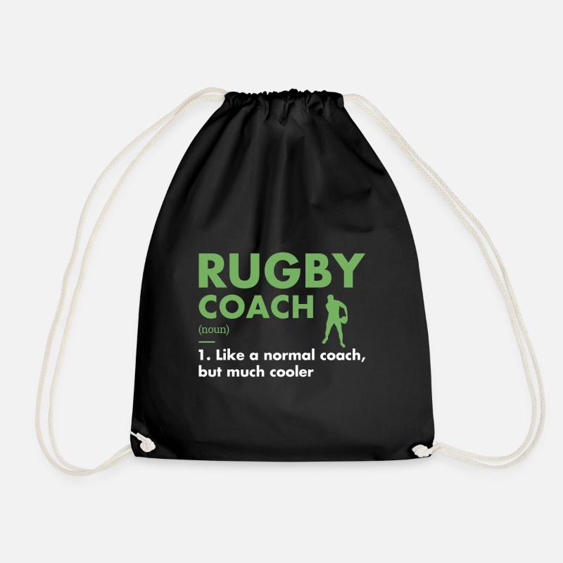 Sport Coach Definition Rugby - Turnbeutel - Schwarz