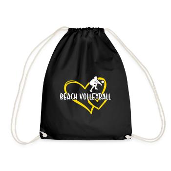 Sport Coeur Volleyball de plage - Sac de sport léger - noir - Devant