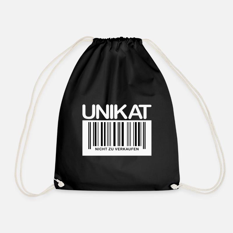 UNIKAT NICHT ZU VERKAUFEN Strichcode - Turnbeutel - Schwarz