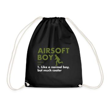Sport Boy Definition Airsoft - Drawstring Bag - black - Front