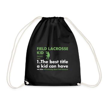 Sport Kid Definition Field Lacrosse - Drawstring Bag - black - Front
