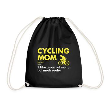 Sport Mom Cycling - Drawstring Bag - black - Front