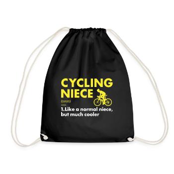 Sport Niece Cycling - Drawstring Bag - black - Front