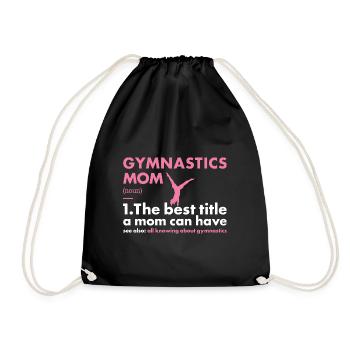 Sport Mom Gymnastics - Drawstring Bag - black - Front