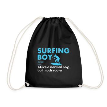Sport Boy Surfing - Turnbeutel - Schwarz - Vorne