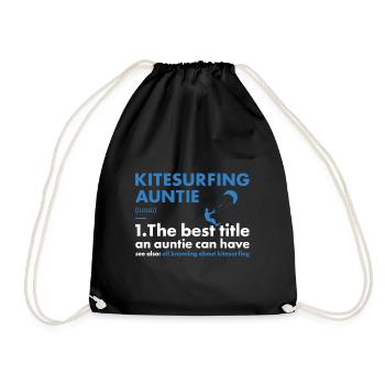 Sport Auntie Kitesurfing - Drawstring Bag - black - Front