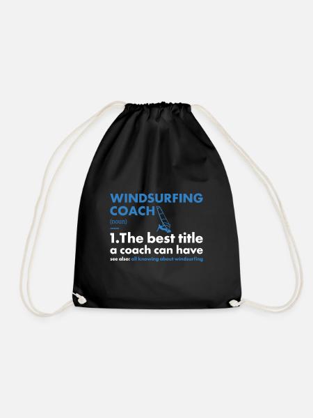Sport Coach Windsurfing - Turnbeutel - Schwarz