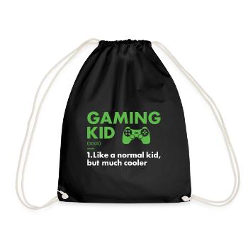 Gamer Kid Définition du jeu - Sac de sport léger - noir - Devant