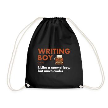 Writer Boy Definition Writing - Drawstring Bag - black - Front