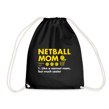 Sport Mom Definition Netball - Turnbeutel - Schwarz - Vorne