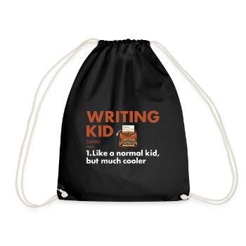 Writer Kid Definition Writing - Drawstring Bag - black - Front