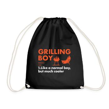 Griller Boy Definition Grilling - Drawstring Bag - black - Front