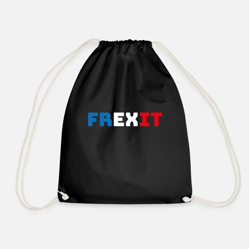 FREXIT Asselineau upr - Drawstring Bag - black