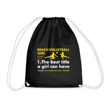 Sport Girl Définition Volleyball de plage - Sac de sport léger - noir - Devant