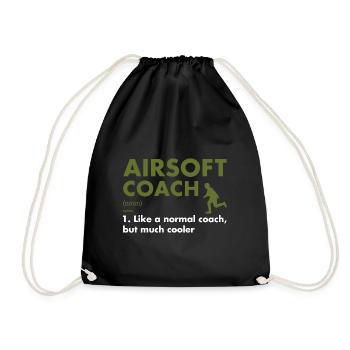 Sport Coach Definition Airsoft - Drawstring Bag - black - Front