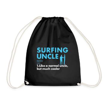 Sport Uncle Surfing - Turnbeutel - Schwarz - Vorne