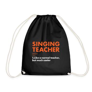 Singer Teacher Definition Singing - Turnbeutel - Schwarz - Vorne