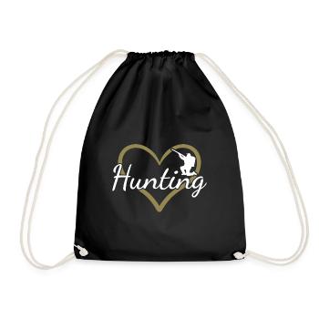 Chasse au cœur de chasseur - Sac de sport léger - noir - Devant