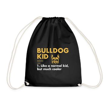 Bulldog Kid Definition - Drawstring Bag - black - Front
