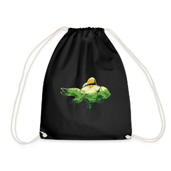 Forêt Nature Paysage Pêche Cadeau Poisson sucré - Sac de sport léger - noir - Devant