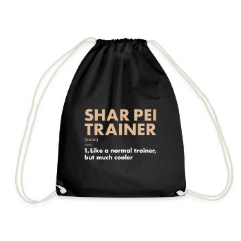 Shar Pei Trainer Definiton - Turnbeutel - Schwarz - Vorne