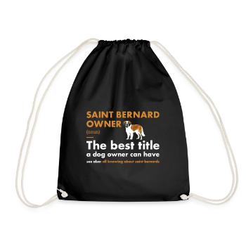 Définition de Saint Bernard Propriétaire - Sac de sport léger - noir - Devant