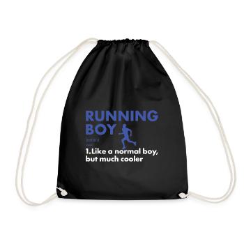 Sport Boy Running - Drawstring Bag - black - Front