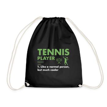 Sport Player Definition Tennis - Turnbeutel - Schwarz - Vorne