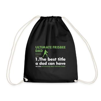 Sport Dad Definition Ultimate Frisbee - Drawstring Bag - black - Front