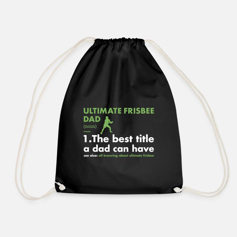 Sport Dad Definition Ultimate Frisbee - Drawstring Bag - black